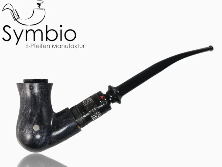 Fantasy E-Pfeife Eleria No5 aus Pappelmaserholz in Symplex-Wood, vasenfoermiger Korpus mit Krempe