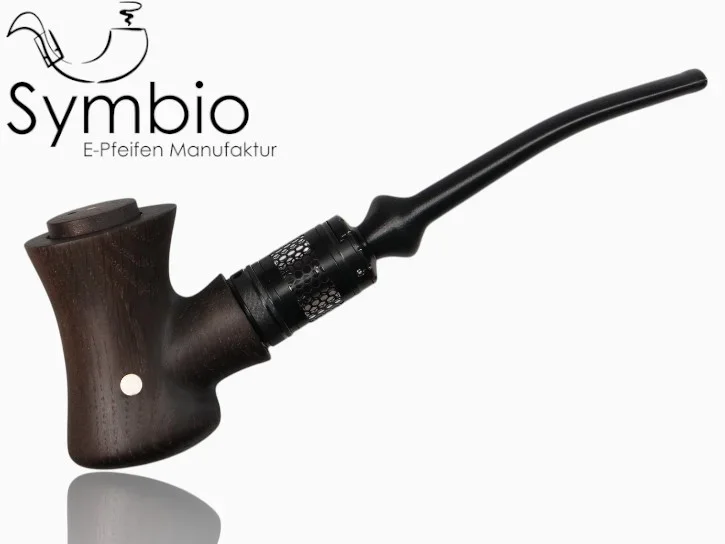 Ergonomisch gestaltete E-Pfeife aus hochwertiger Räuchereiche