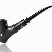 Fantasy E-Pfeife Qildor Black No20A im Gandalf-Design, A-Pappel-Maserholz, Hybrid-Wood, feingeschliffen, Premium-Finish.