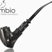 Fantasy E-Pfeife Qildor Black No30 im Gandalf-Design, A-Pappel-Maserholz, Hybrid-Wood, feingeschliffen, Premium-Finish.