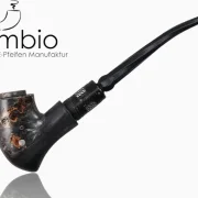 Fantasy E-Pfeife Qildor Black No32 im Gandalf-Design, AA-Pappel-Maserholz, Symplex-Wood, feingeschliffen, Premium-Finish.