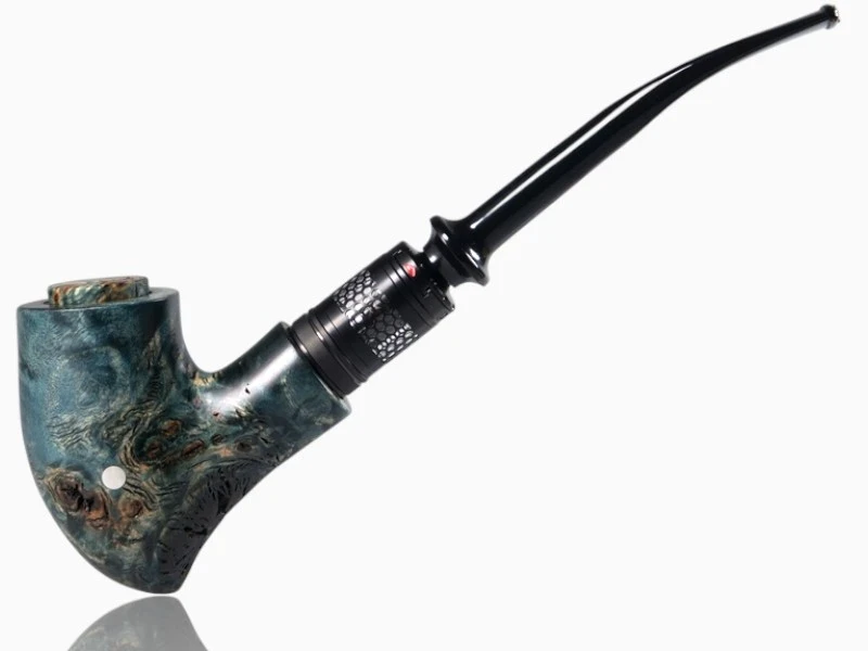 Fantasy E-Pfeife Qildor Ocean No22AAA im Gandalf-Design, AAA-Pappel-Maserholz, Hybrid-Wood, feingeschliffen, Premium-Finish.