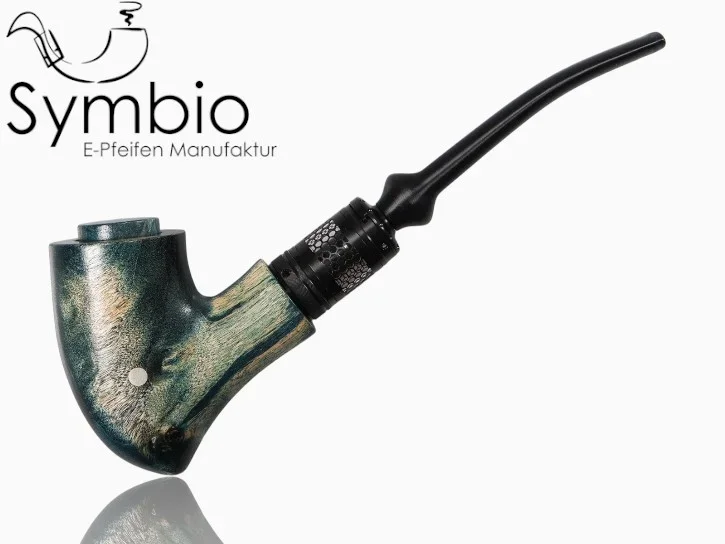 Fantasy E-Pfeife Qildor Ocean No35 im Gandalf-Design, A-Pappel-Maserholz, Symplex-Wood, feingeschliffen, Premium-Finish.