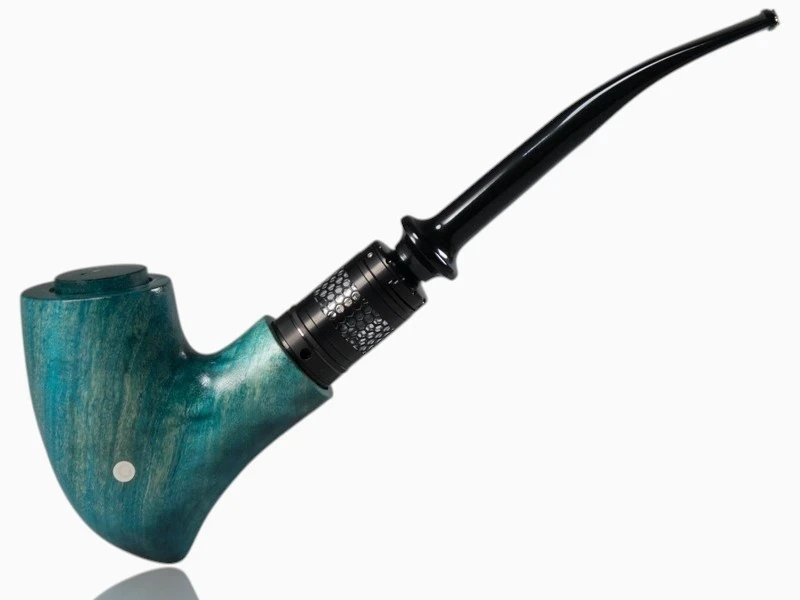 Fantasy E-Pfeife Qildor Coral No19A im Gandalf-Design, A-Pappel-Maserholz, Hybrid-Wood, feingeschliffen, Premium-Finish.