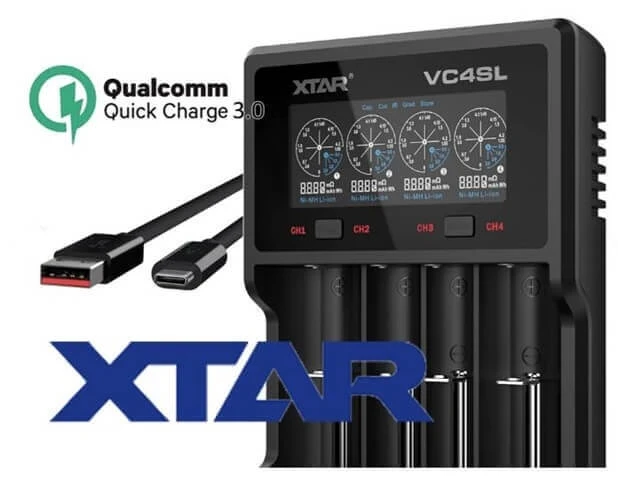 Ladegerät Xtar VC4SL QC3.0  (USB)