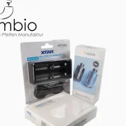 Zubehoer-Set fuer E-Pfeifen mit Verdampfer, zwei Akkus, USB-Ladegeraet und Pfeifenmundstueck