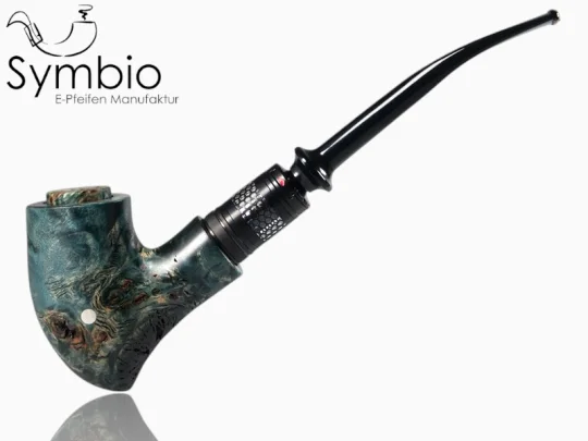 Fantasy E-Pfeife im Auenland-Stil aus veredeltem Pappel-Maserholz, inspiriert von Gandalf.